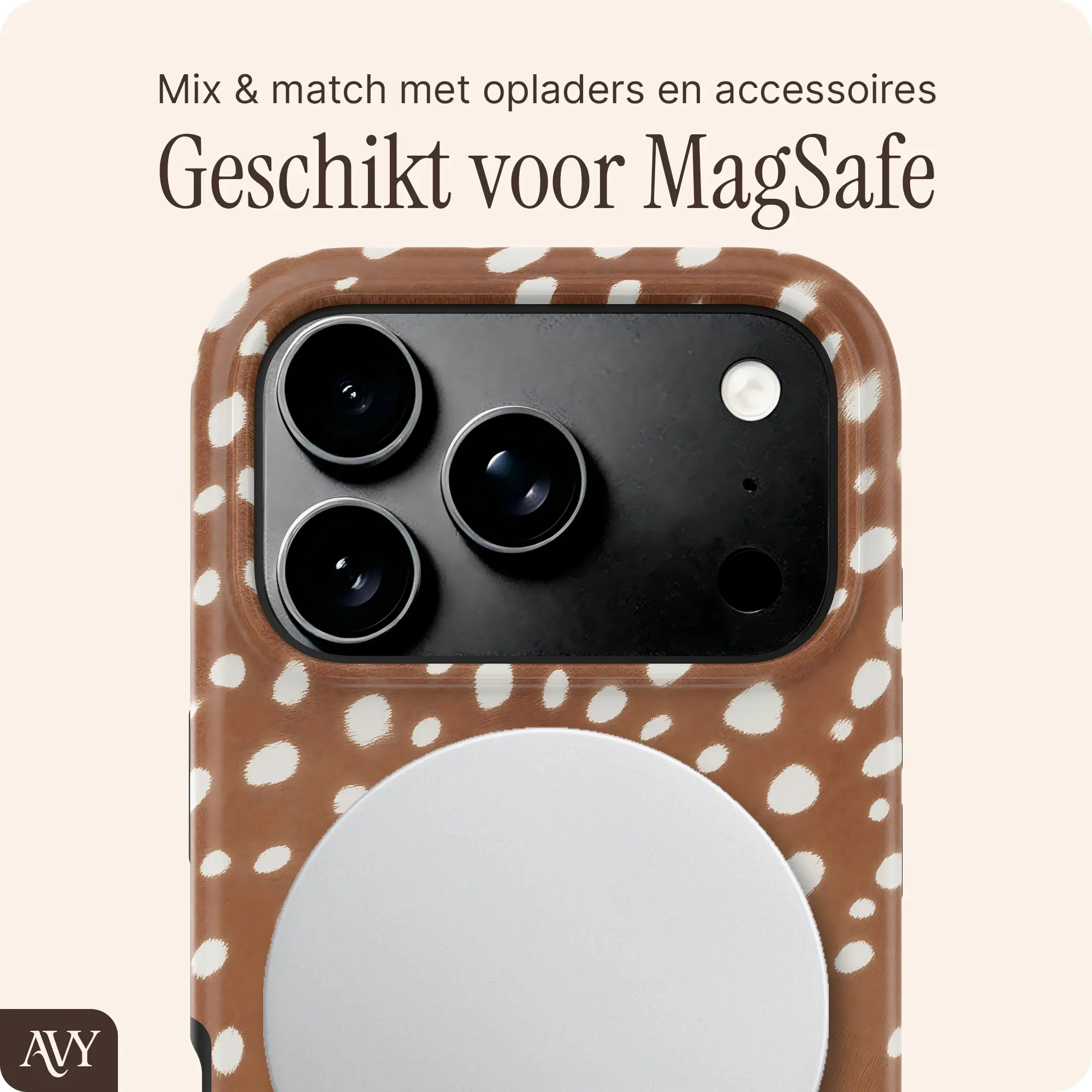 AVY Apple iPhone 18 Pro Max Hoesje MagSafe Back Cover Bambi afbeelding 4