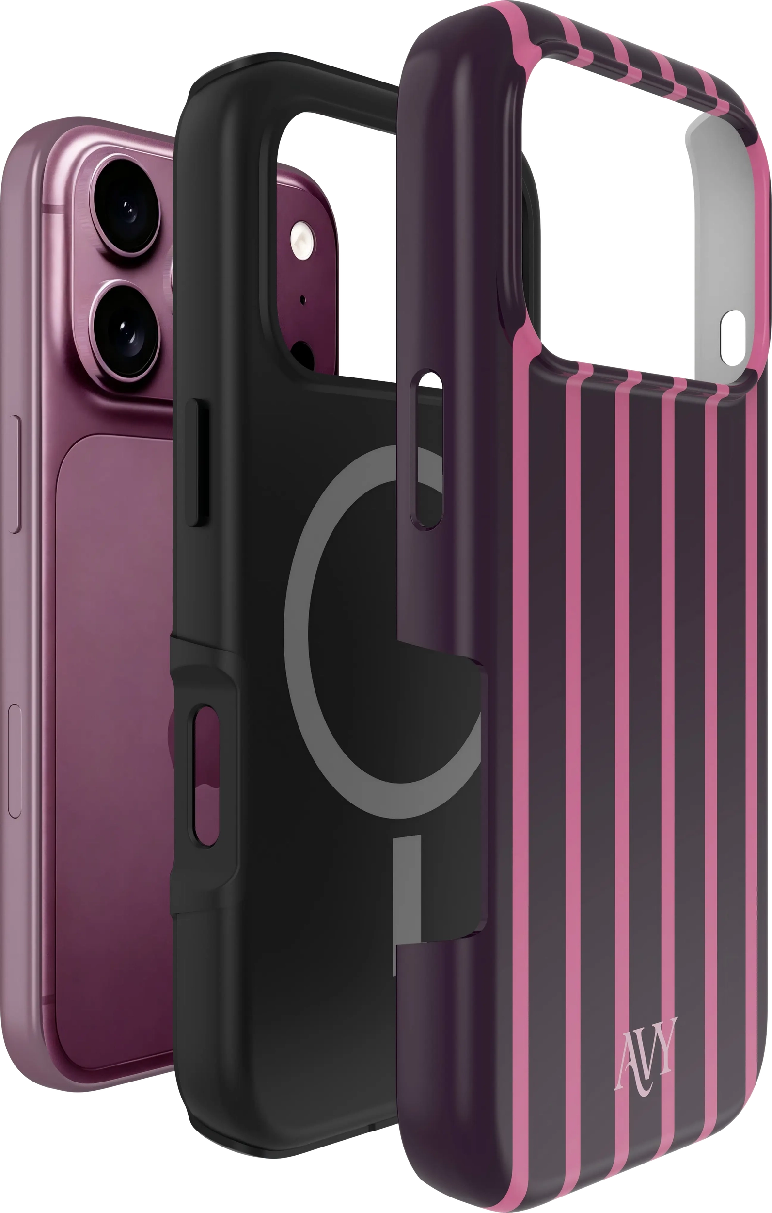 AVY Apple iPhone 18 Pro Max Hoesje MagSafe Back Cover Cherry Wine afbeelding 7