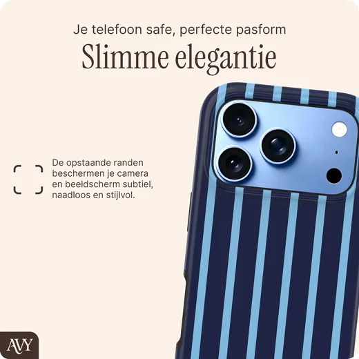 AVY Apple iPhone 18 Pro Max Hoesje MagSafe Back Cover Blue Society afbeelding 5