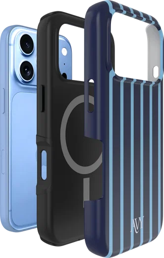 AVY Apple iPhone 18 Pro Max Hoesje MagSafe Back Cover Blue Society afbeelding 8