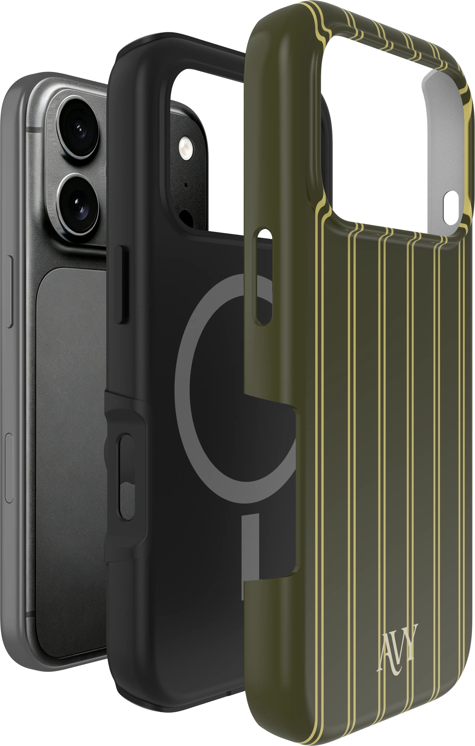 AVY Apple iPhone 18 Pro Max Hoesje MagSafe Back Cover Martini Olive afbeelding 7