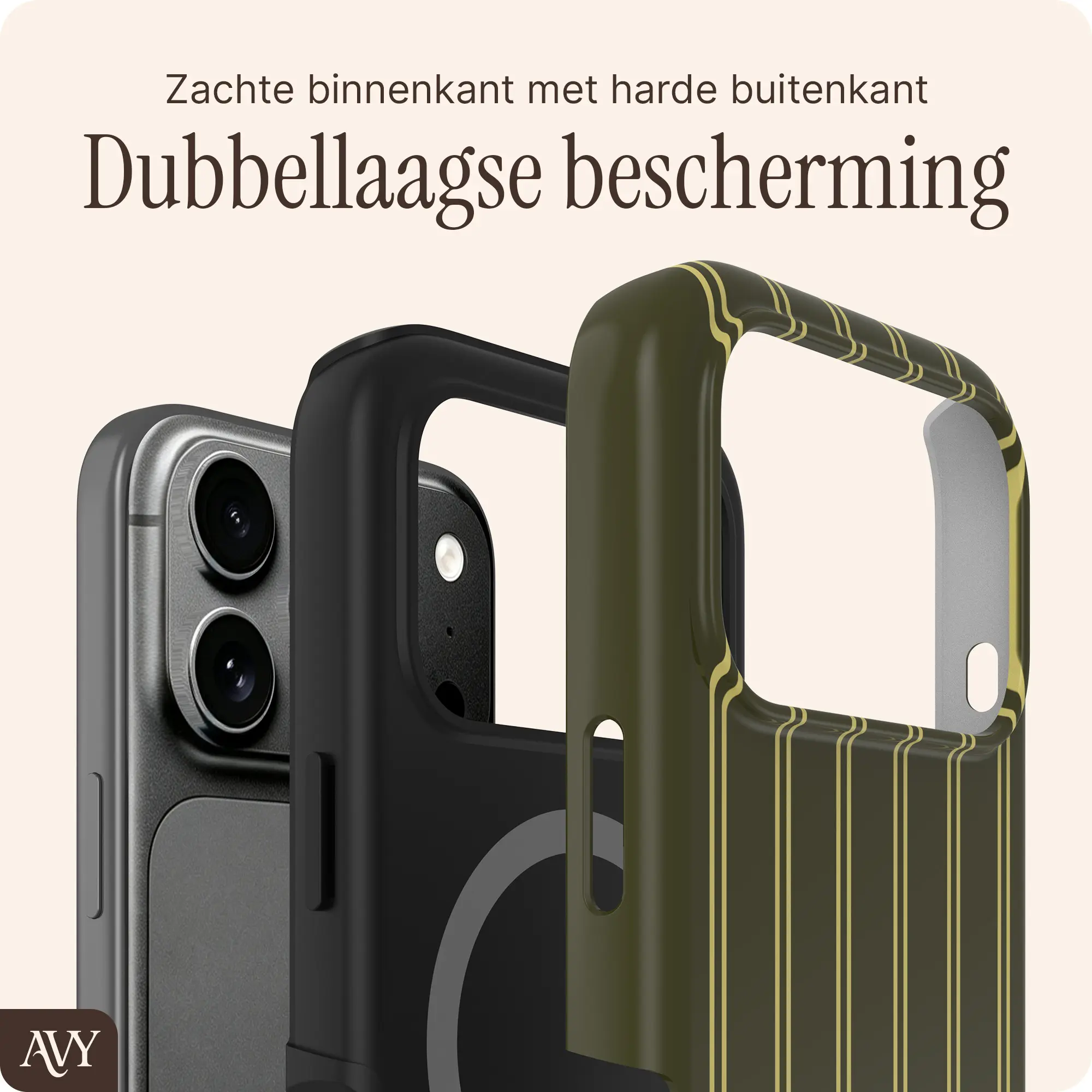 AVY Apple iPhone 18 Pro Max Hoesje MagSafe Back Cover Martini Olive afbeelding 2