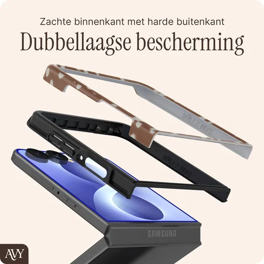 AVY Samsung Galaxy Z flip 8 Hoesje MagSafe Back Cover Bambi afbeelding 2