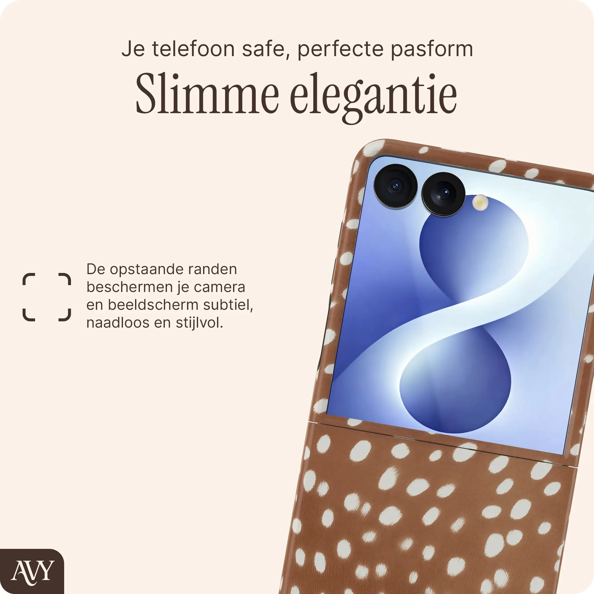 AVY Samsung Galaxy Z flip 8 Hoesje MagSafe Back Cover Bambi afbeelding 4