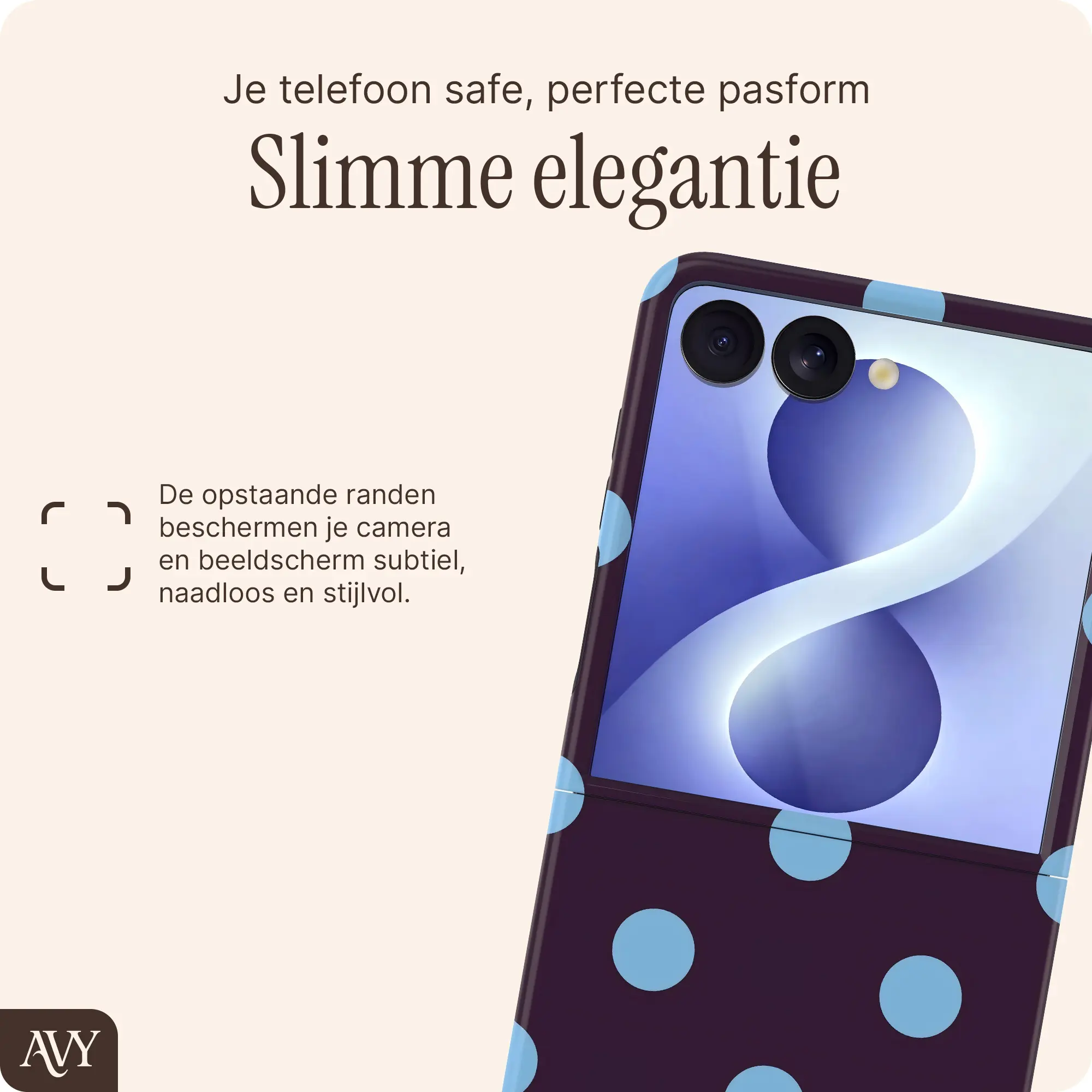 AVY Samsung Galaxy Z Flip 8 Hoesje MagSafe Back Cover Blueberry Wine afbeelding 4
