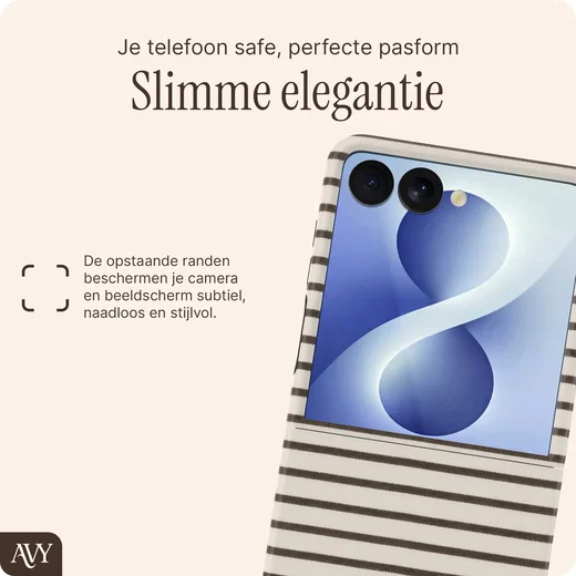 AVY Samsung Galaxy Z Flip 8 Hoesje MagSafe Back Cover Cafe Creme afbeelding 5