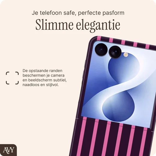 AVY Samsung Galaxy Z Flip 8 Hoesje MagSafe Back Cover Cherry Wine afbeelding 2