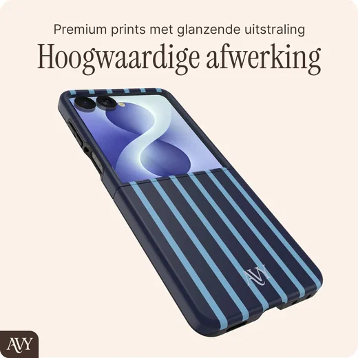 AVY Samsung Galaxy Z Flip 8 Hoesje MagSafe Back Cover Blue Society afbeelding 2