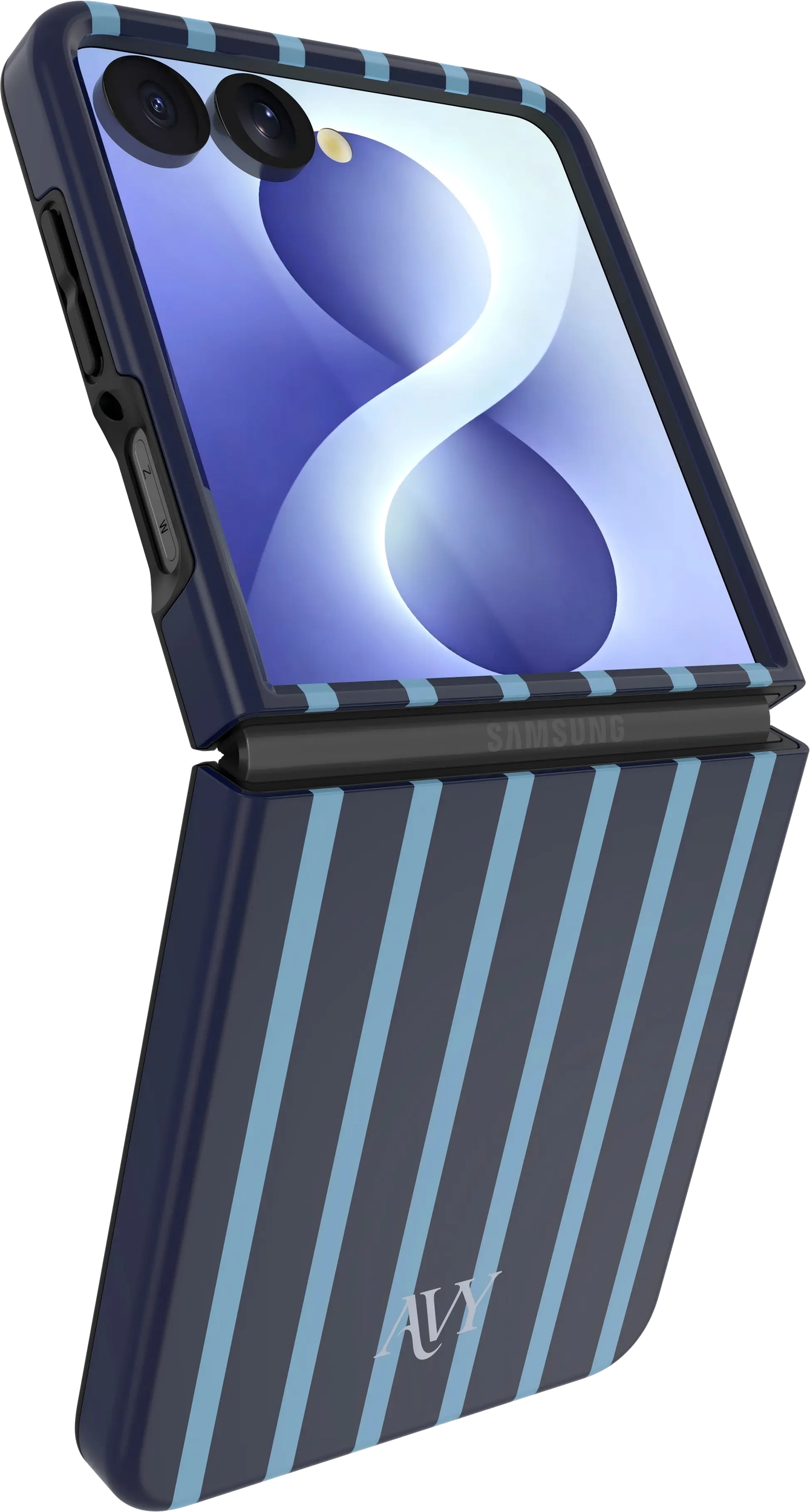 AVY Samsung Galaxy Z Flip 8 Hoesje MagSafe Back Cover Blue Society afbeelding 11