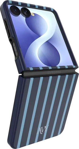 AVY Samsung Galaxy Z Flip 8 Hoesje MagSafe Back Cover Blue Society afbeelding 11