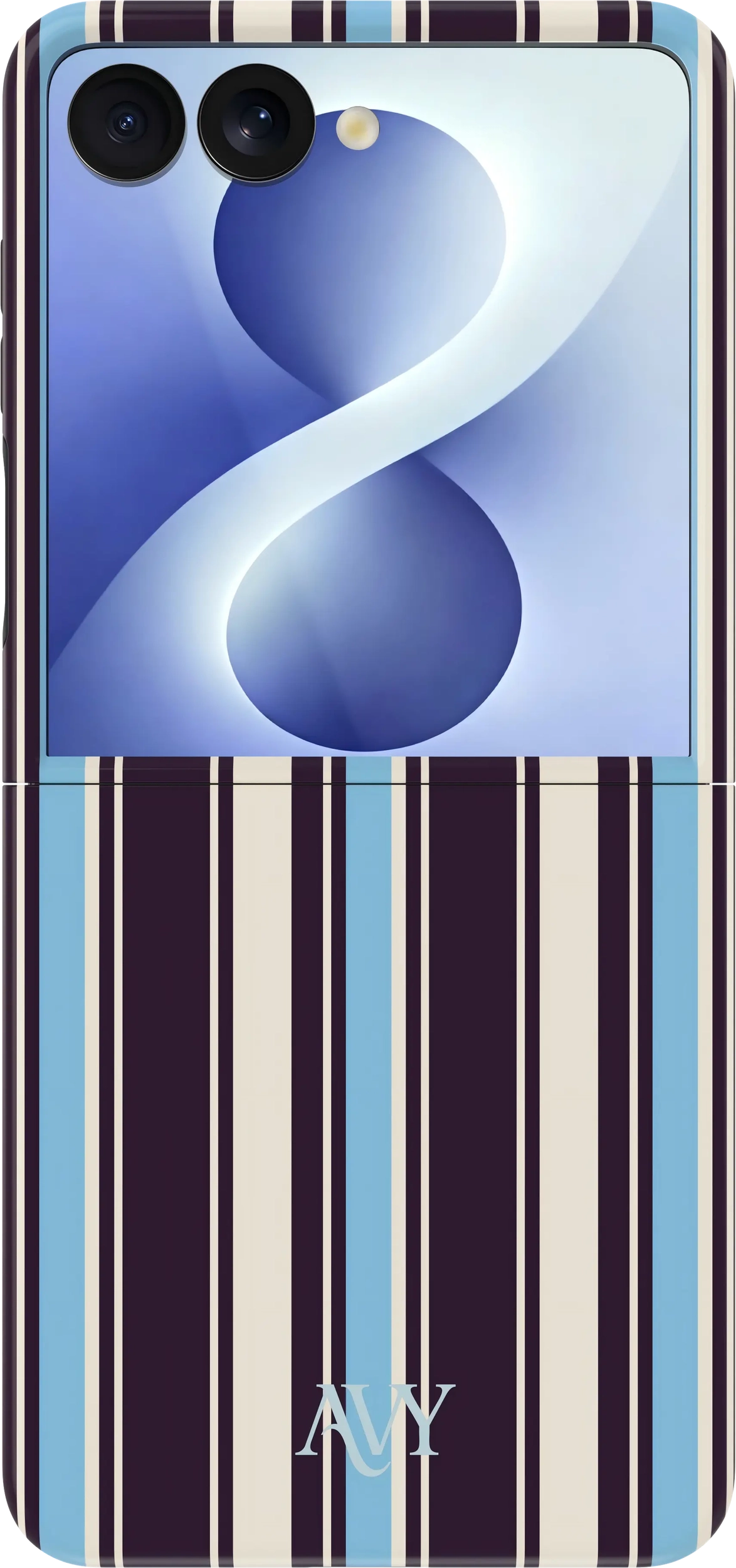 AVY Samsung Galaxy Z Flip 8 Hoesje MagSafe Back Cover Oxford Stripe afbeelding 1