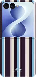 AVY Samsung Galaxy Z Flip 8 Hoesje MagSafe Back Cover Oxford Stripe afbeelding