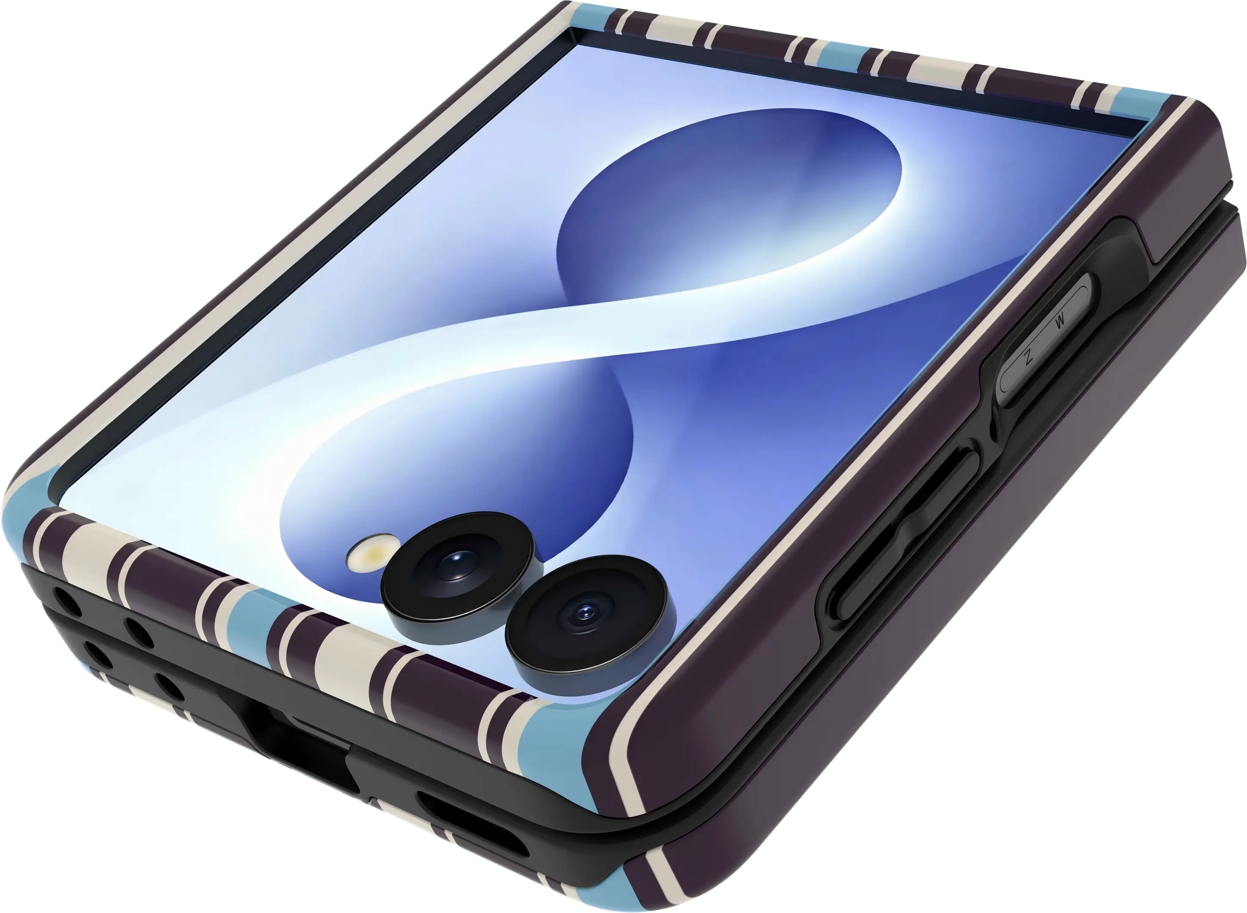 AVY Samsung Galaxy Z Flip 8 Hoesje MagSafe Back Cover Oxford Stripe afbeelding 8