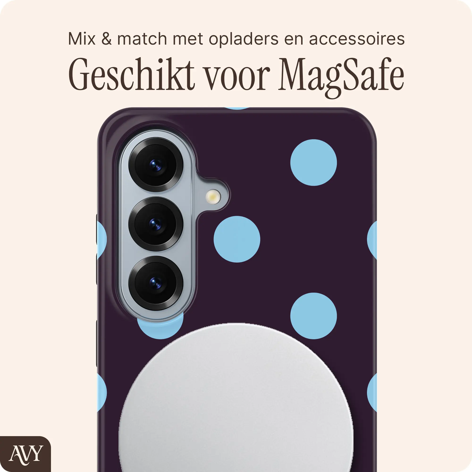 AVY Samsung Galaxy S26 Hoesje MagSafe Back Cover Blueberry Wine afbeelding 4