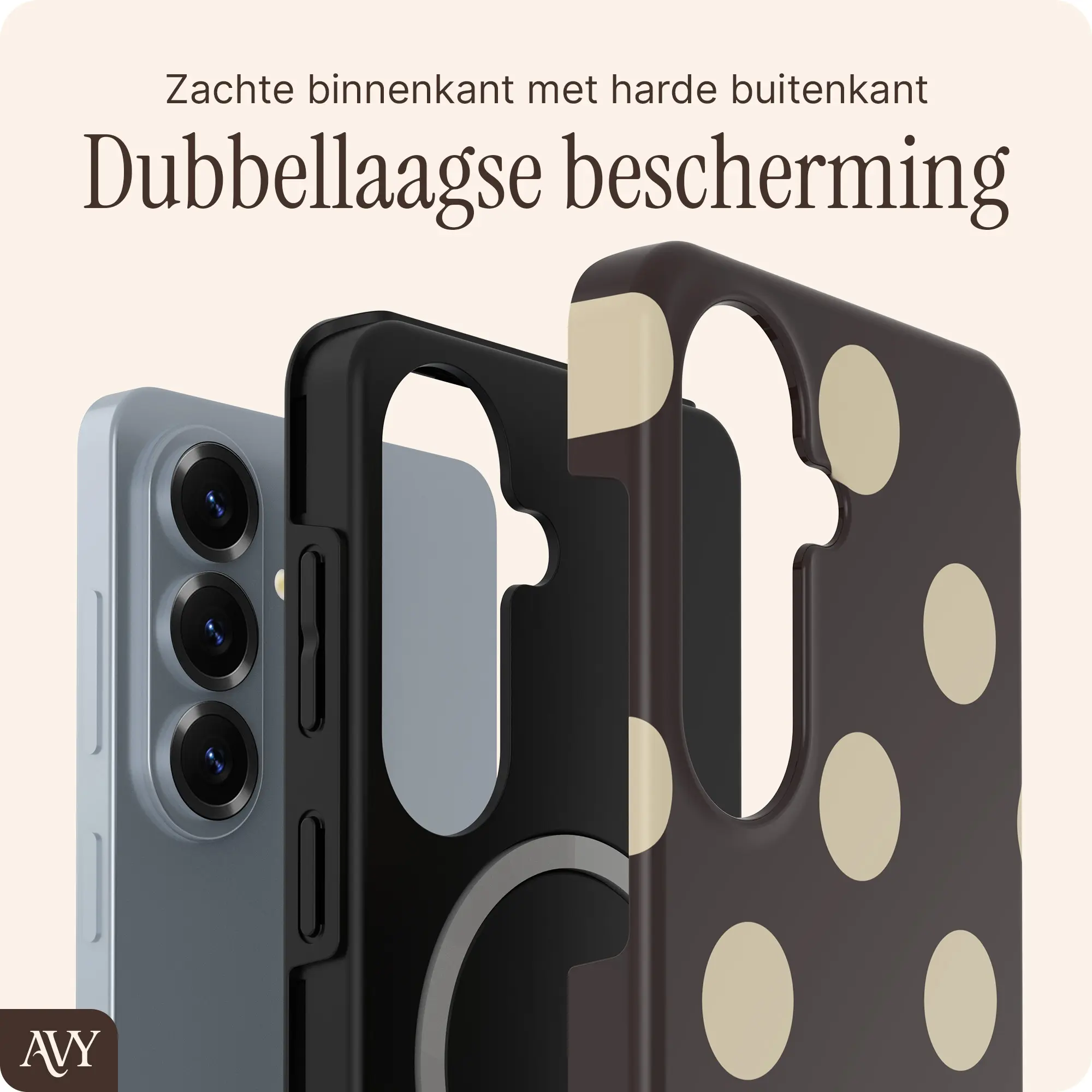 AVY Samsung Galaxy S26 Hoesje MagSafe Back Cover Tiramisu afbeelding 2