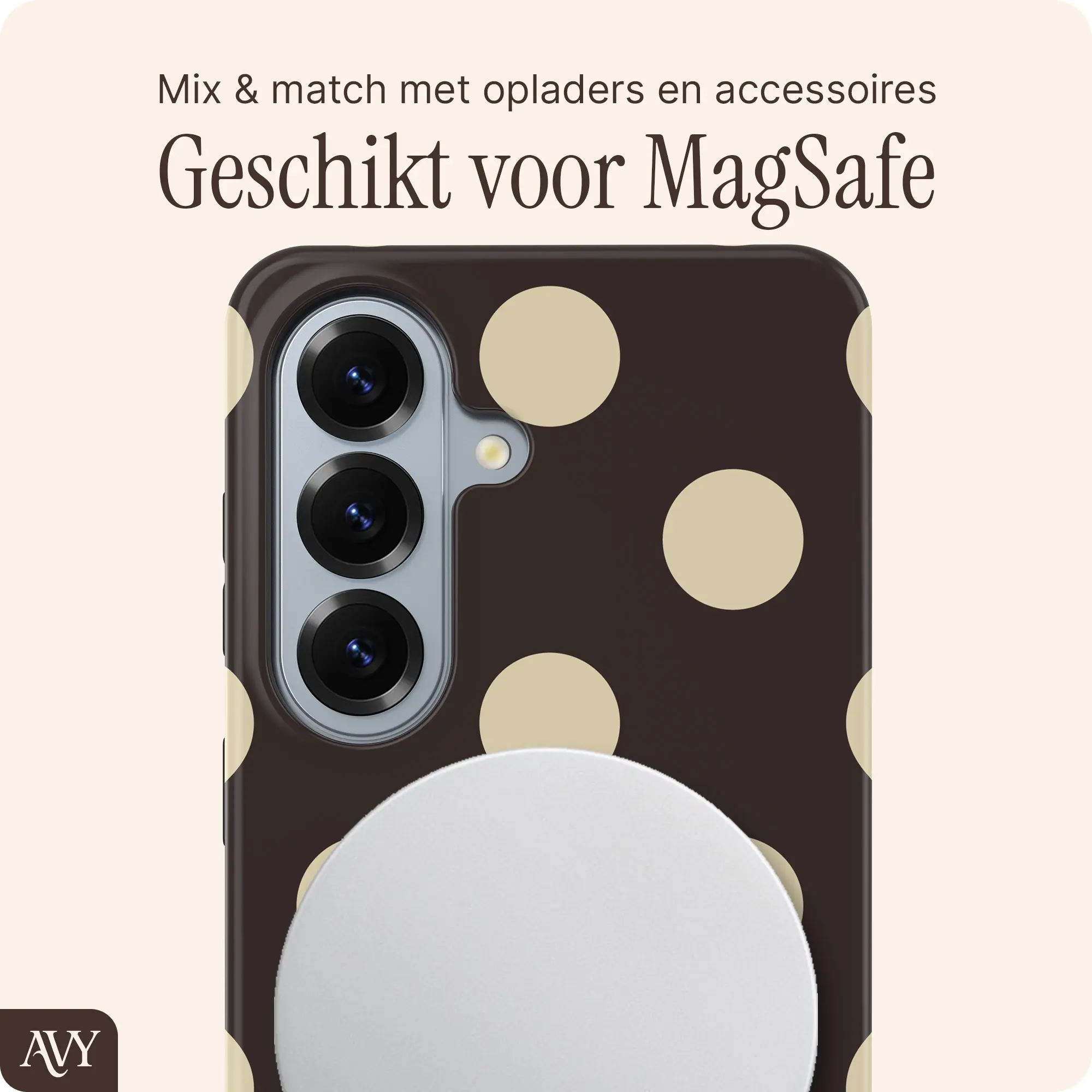 AVY Samsung Galaxy S26 Hoesje MagSafe Back Cover Tiramisu afbeelding 4