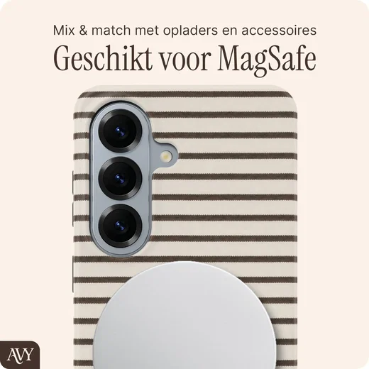 AVY Samsung Galaxy S26 Hoesje MagSafe Back Cover Cafe Creme afbeelding 4