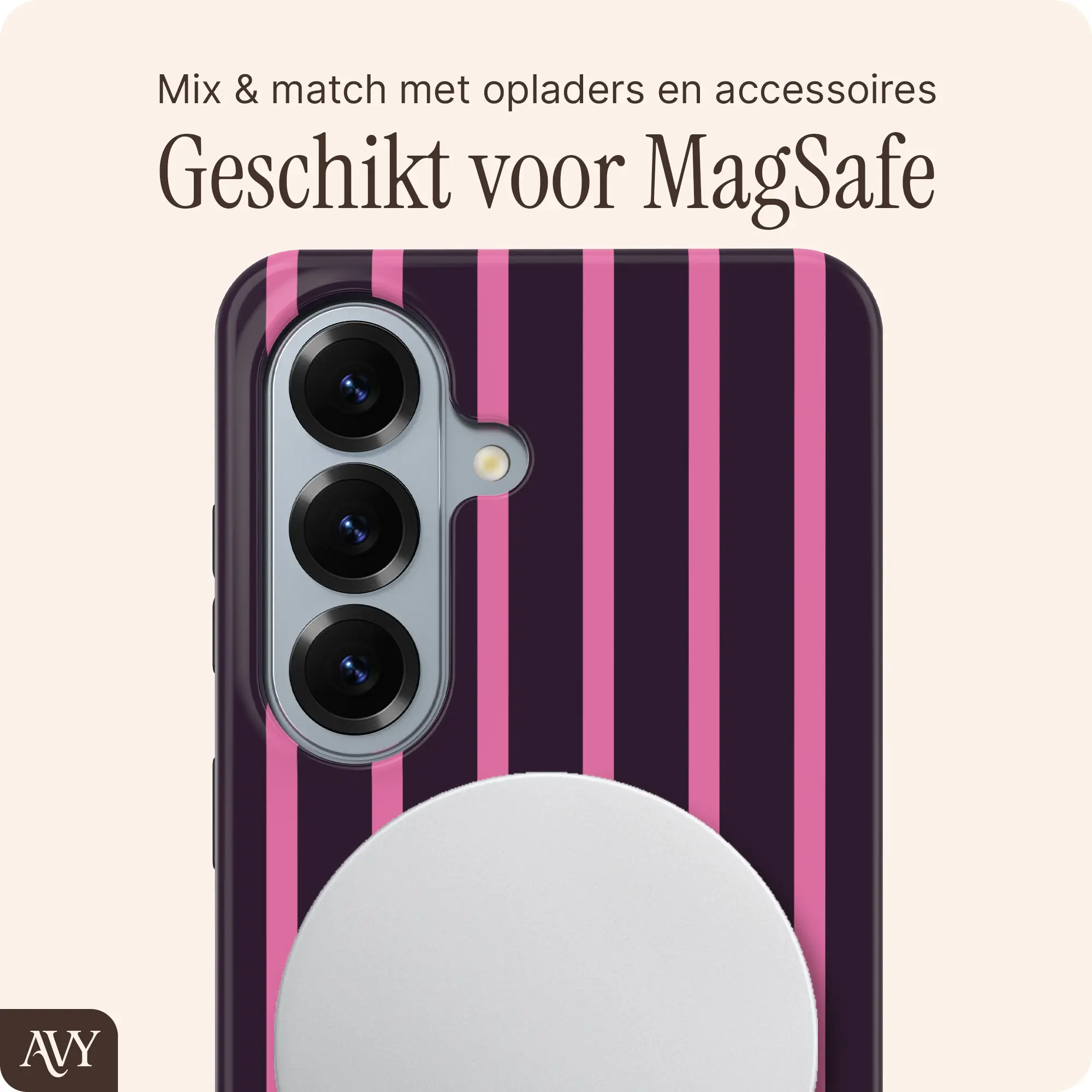 AVY Samsung Galaxy S26 Hoesje MagSafe Back Cover Cherry Wine afbeelding 4