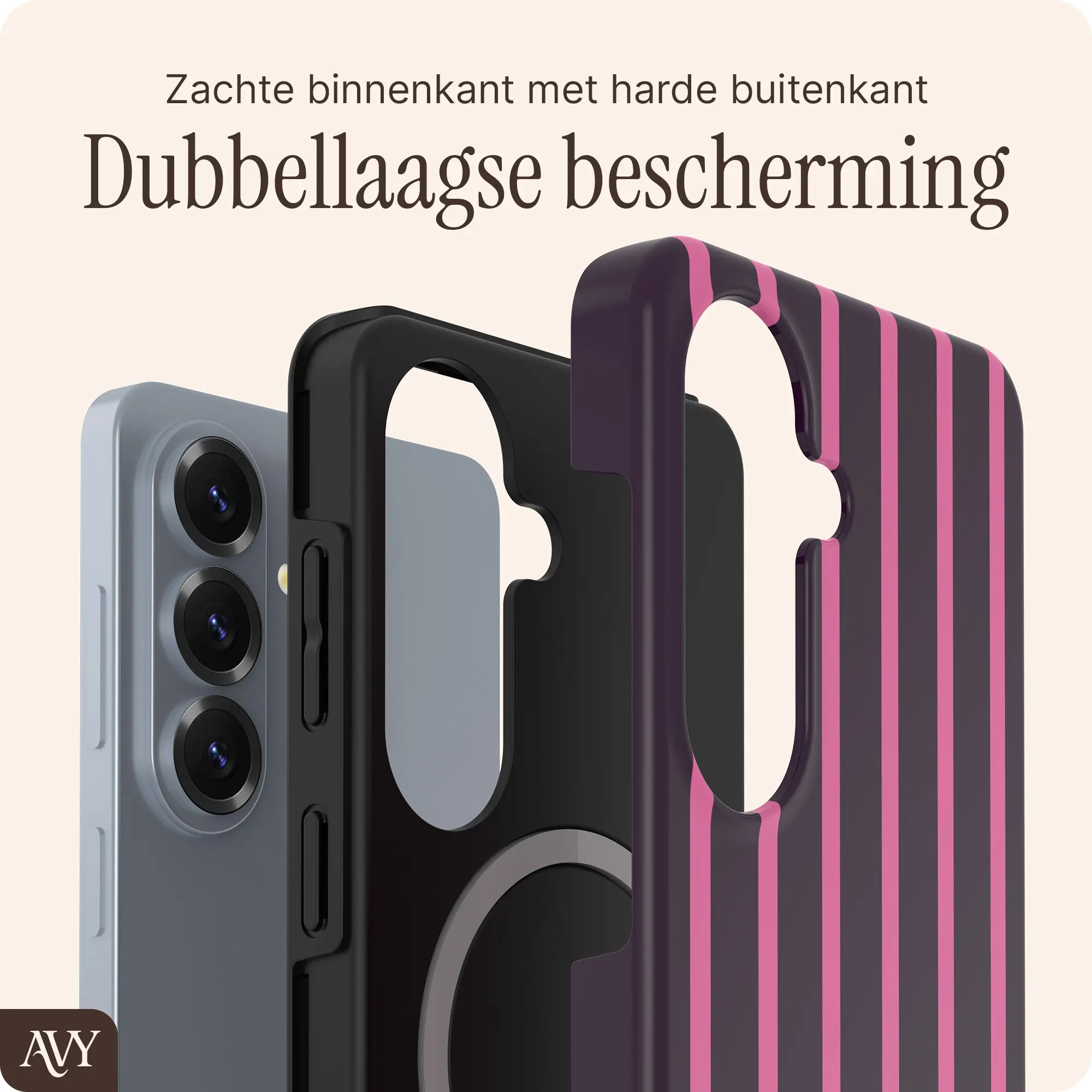 AVY Samsung Galaxy S26 Hoesje MagSafe Back Cover Cherry Wine afbeelding 2