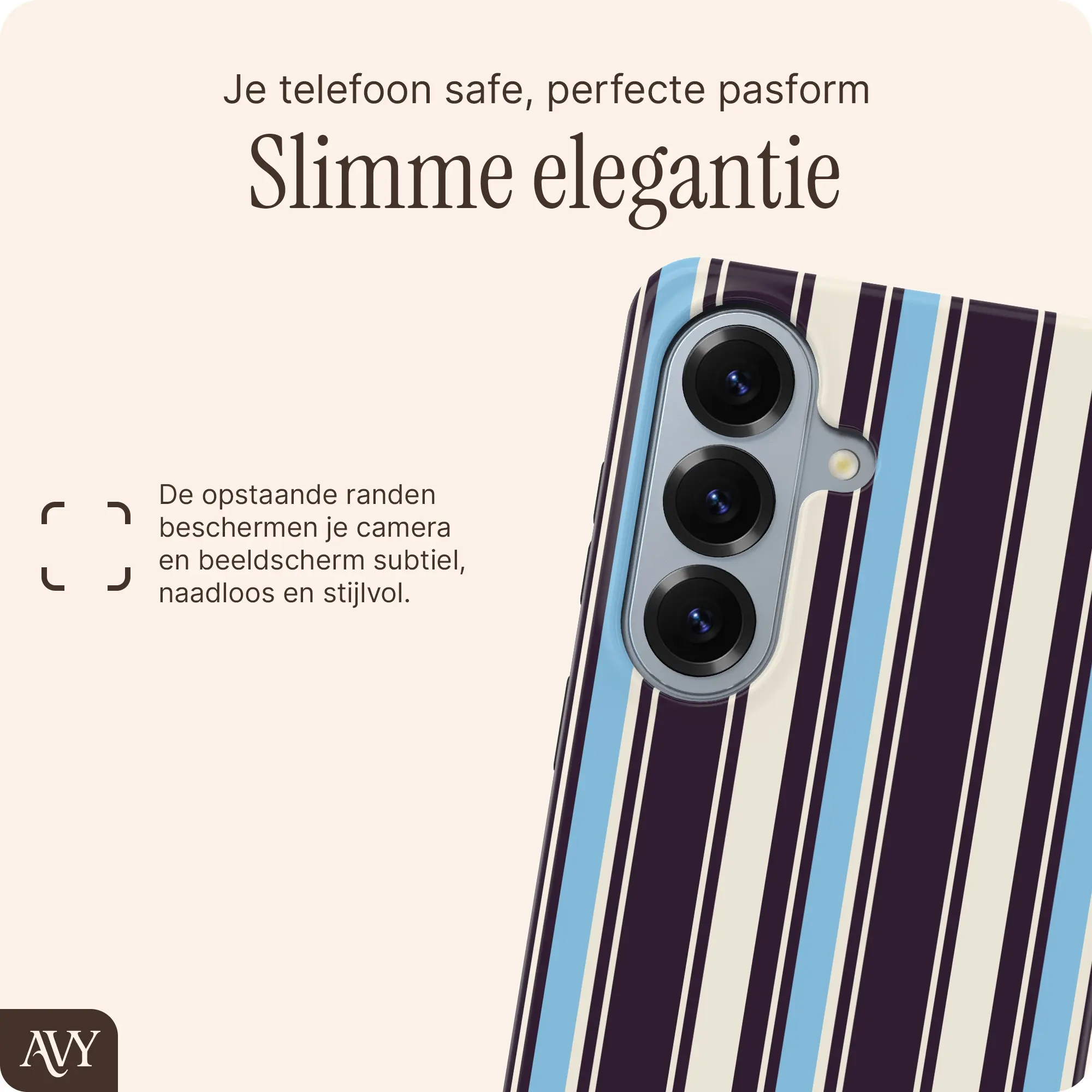 AVY Samsung Galaxy S26 Hoesje MagSafe Back Cover Oxford Stripe afbeelding 5
