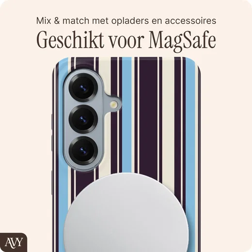 AVY Samsung Galaxy S26 Hoesje MagSafe Back Cover Oxford Stripe afbeelding 4