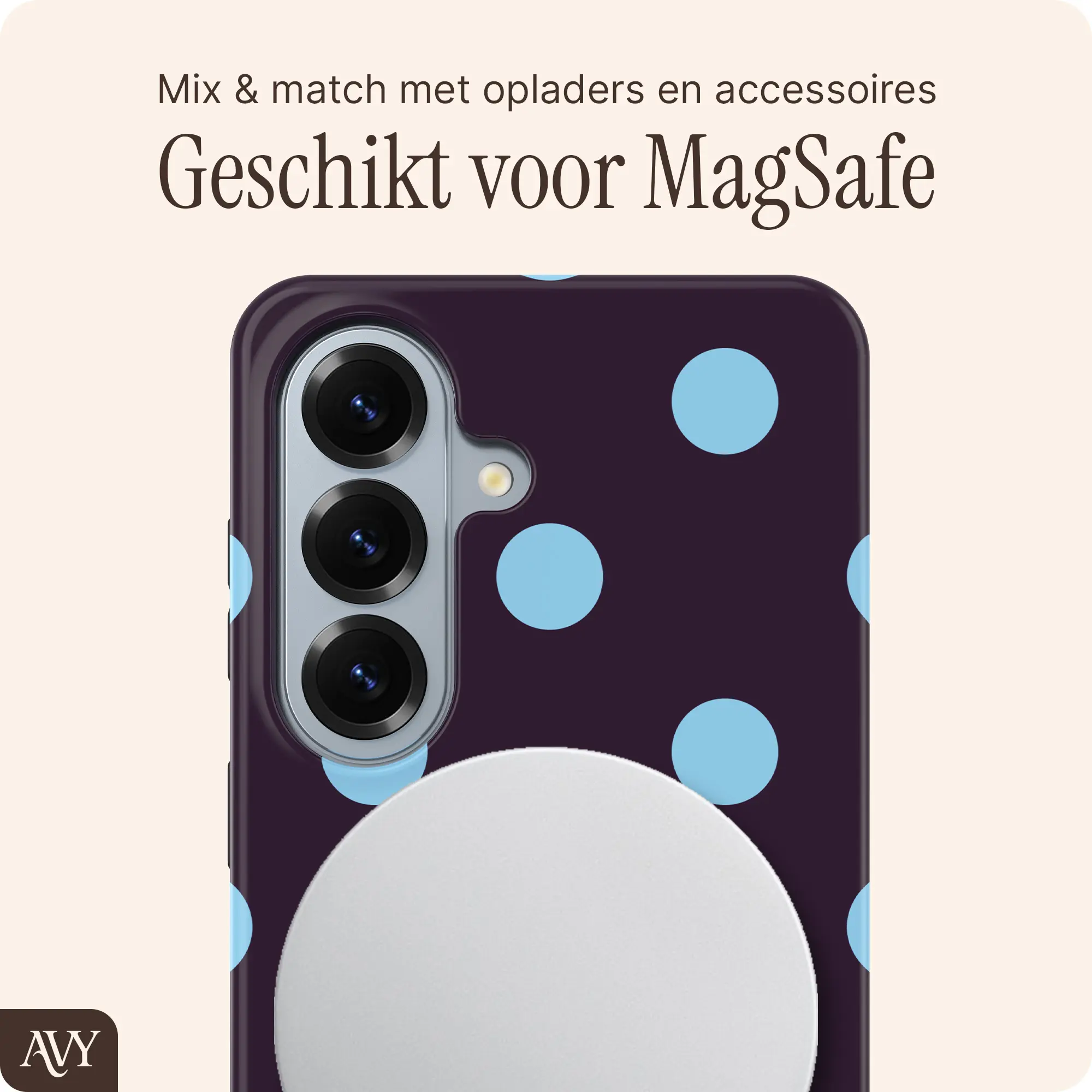 AVY Samsung Galaxy S26 Plus Hoesje MagSafe Back Cover Blueberry Wine afbeelding 4