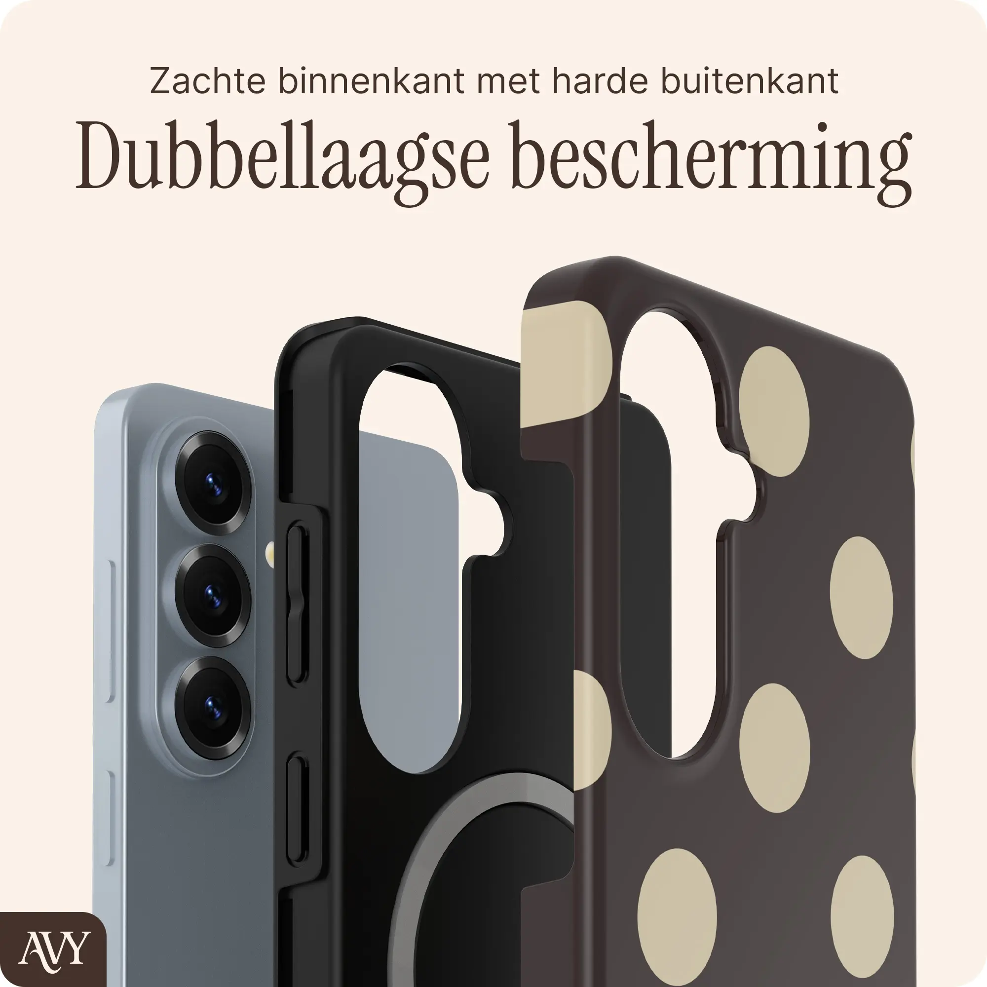 AVY Samsung Galaxy S26 Plus Hoesje MagSafe Back Cover Tiramisu afbeelding 2