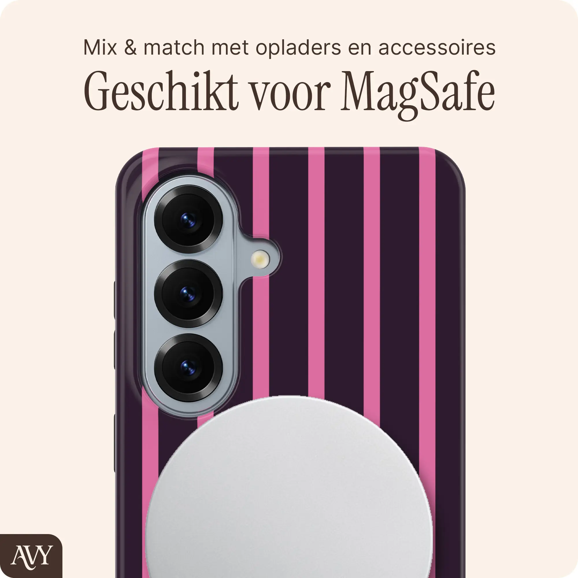 AVY Samsung Galaxy S26 Plus Hoesje MagSafe Back Cover Cherry Wine afbeelding 4