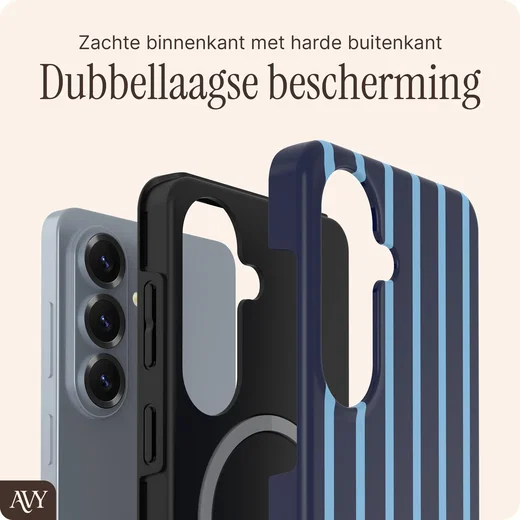 AVY Samsung Galaxy S26 Plus Hoesje MagSafe Back Cover Blue Society afbeelding 2