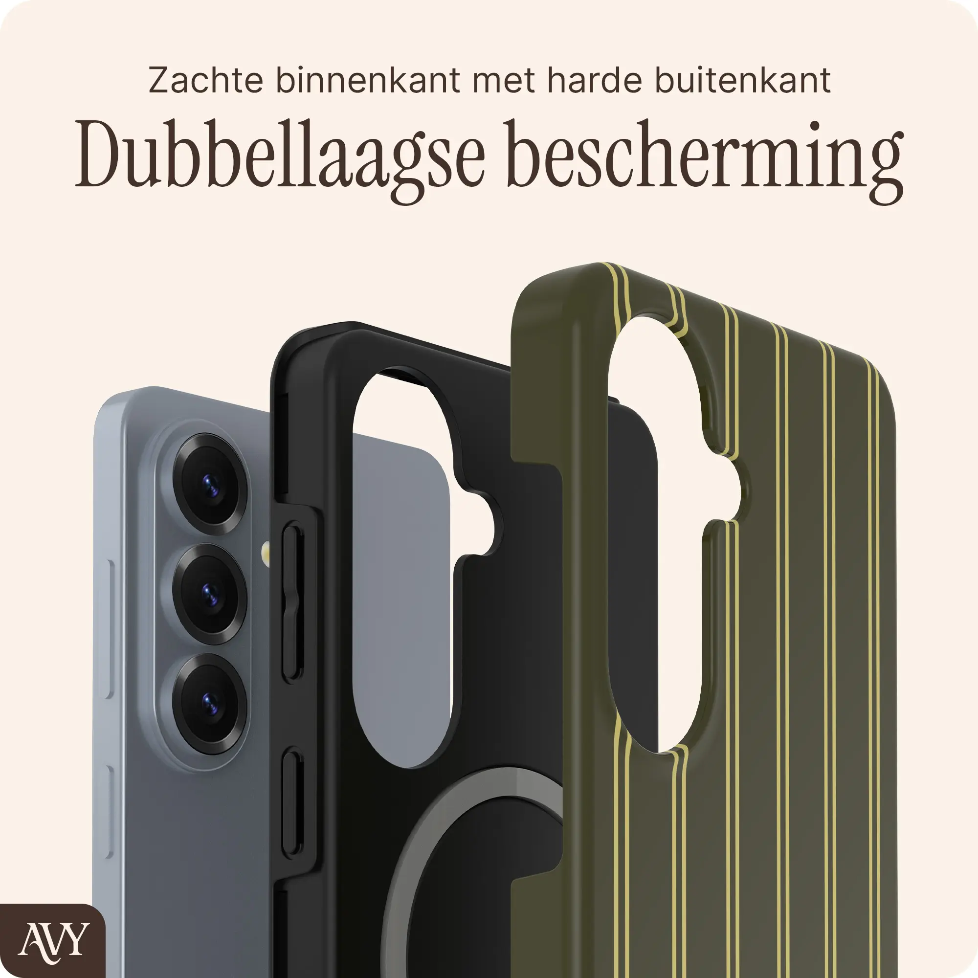 AVY Samsung Galaxy S26 Plus Hoesje MagSafe Back Cover Martini Olive afbeelding 2