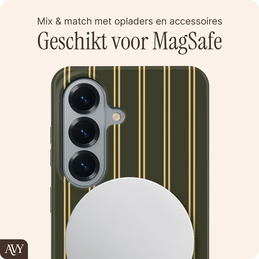 AVY Samsung Galaxy S26 Plus Hoesje MagSafe Back Cover Martini Olive afbeelding 4