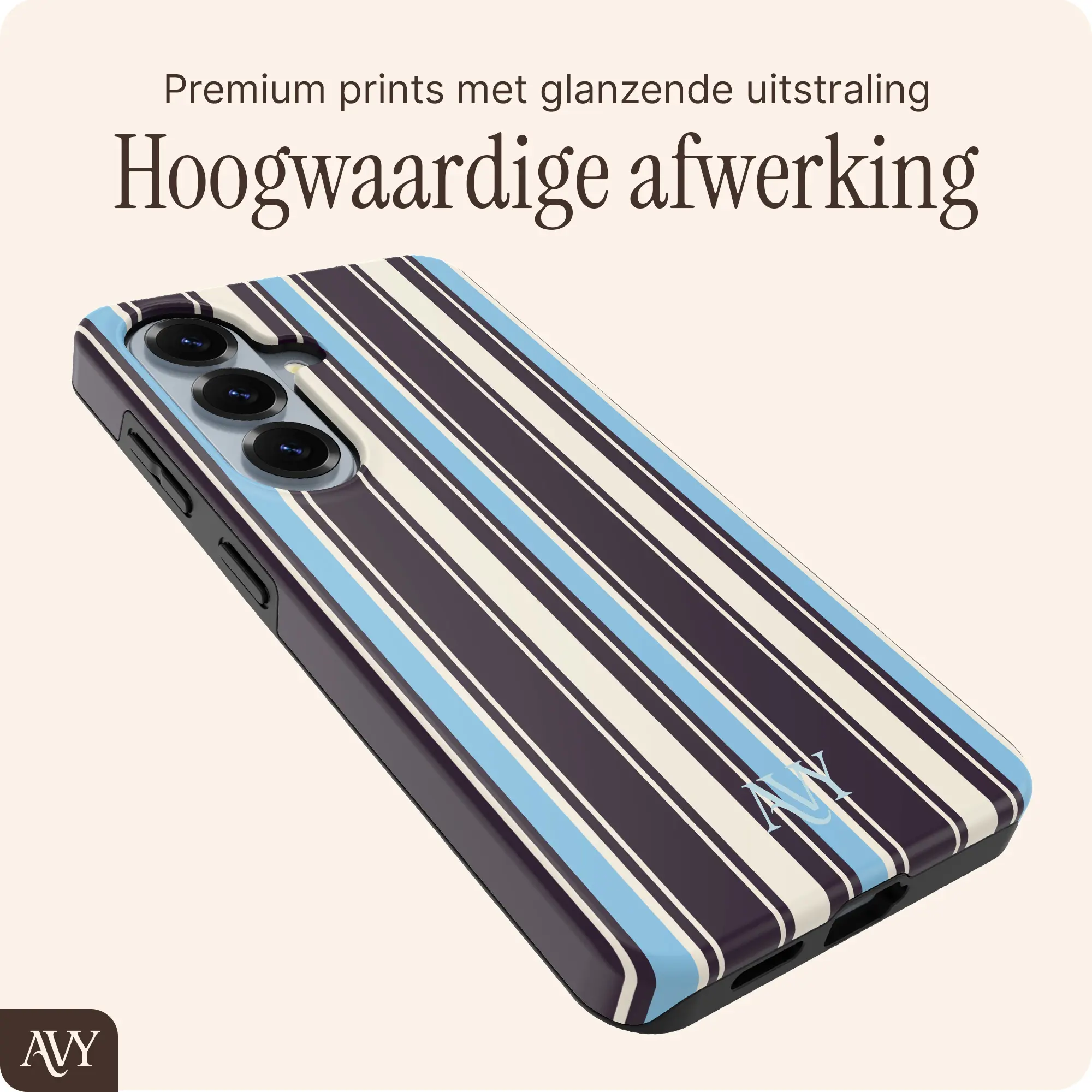 AVY Samsung Galaxy S26 Plus Hoesje MagSafe Back Cover Oxford Stripe afbeelding 6