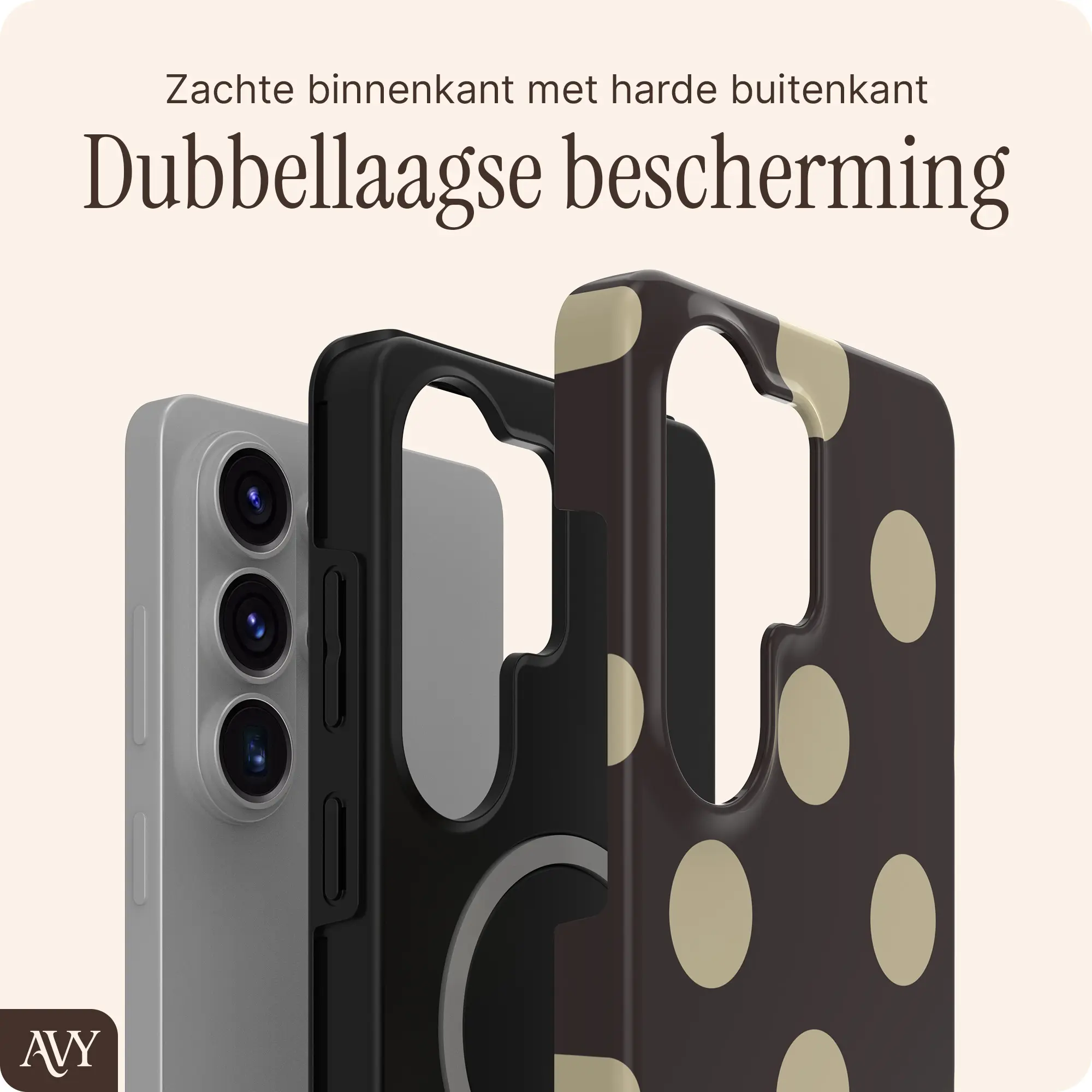 AVY Samsung Galaxy S26 Ultra Hoesje MagSafe Back Cover Tiramisu afbeelding 2