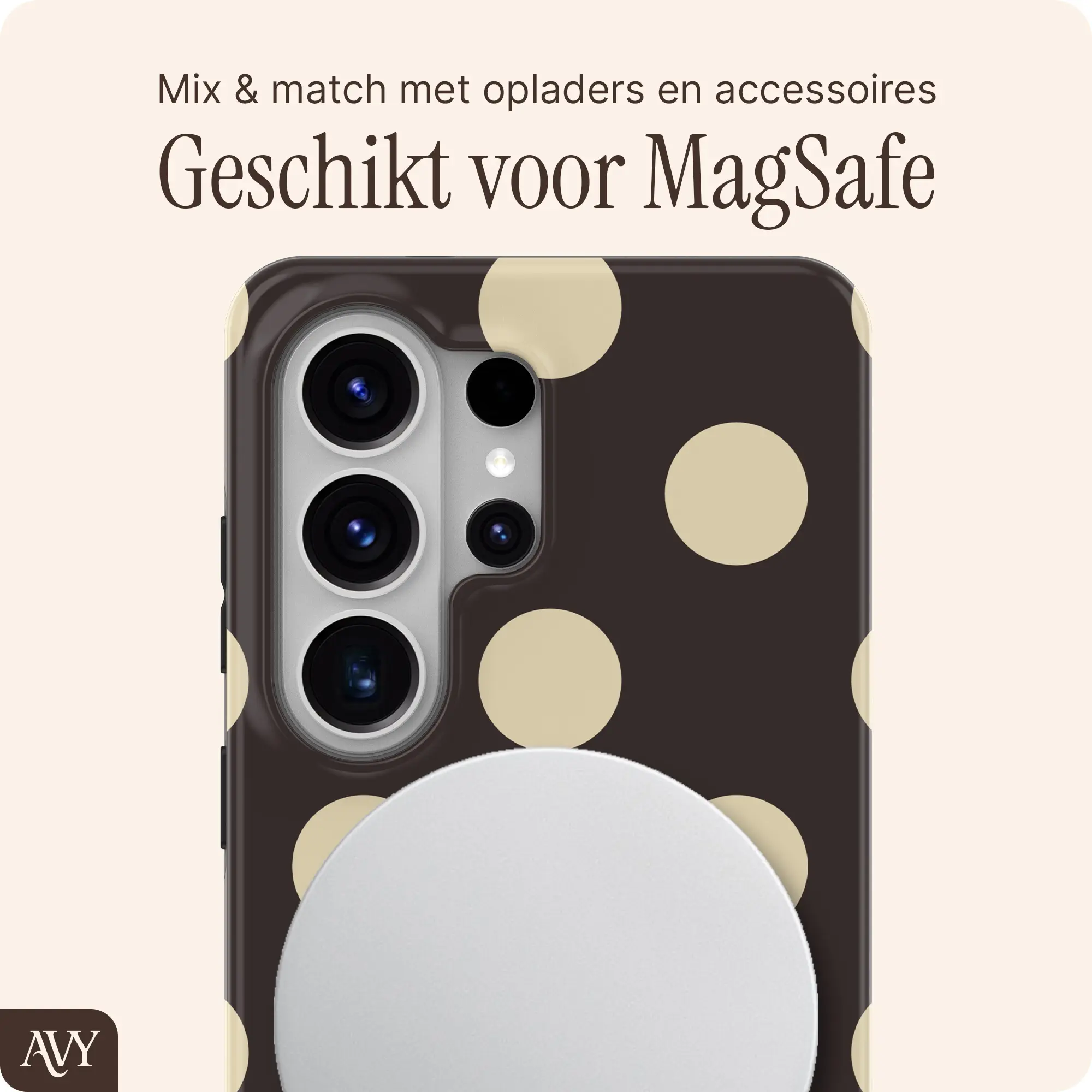 AVY Samsung Galaxy S26 Ultra Hoesje MagSafe Back Cover Tiramisu afbeelding 3