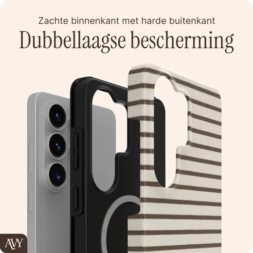 AVY Samsung Galaxy S26 Ultra Hoesje MagSafe Back Cover Cafe Creme afbeelding 2