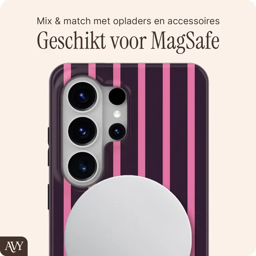 AVY Samsung Galaxy S26 Ultra Hoesje MagSafe Back Cover Cherry Wine afbeelding 4