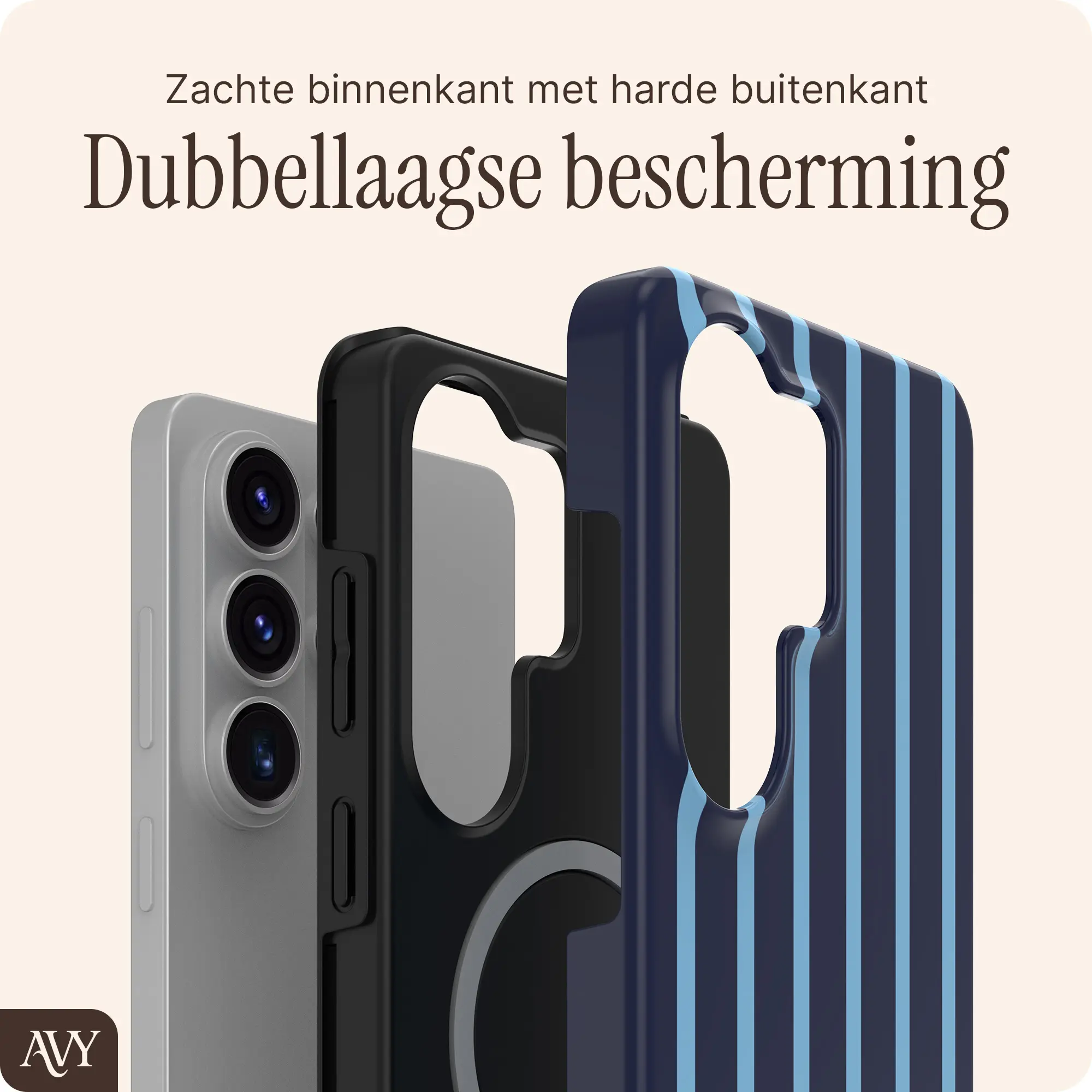 AVY Samsung Galaxy S26 Ultra Hoesje MagSafe Back Cover Blue Society afbeelding 2