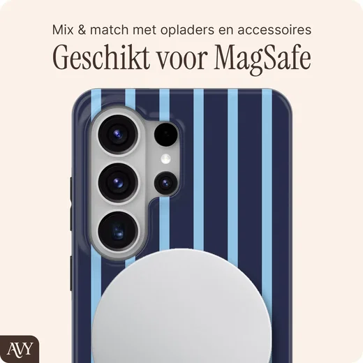 AVY Samsung Galaxy S26 Ultra Hoesje MagSafe Back Cover Blue Society afbeelding 4