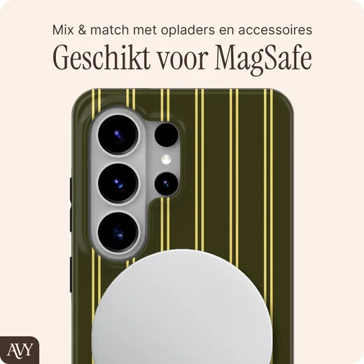 AVY Samsung Galaxy S26 Ultra Hoesje MagSafe Back Cover Martini Olive afbeelding 4