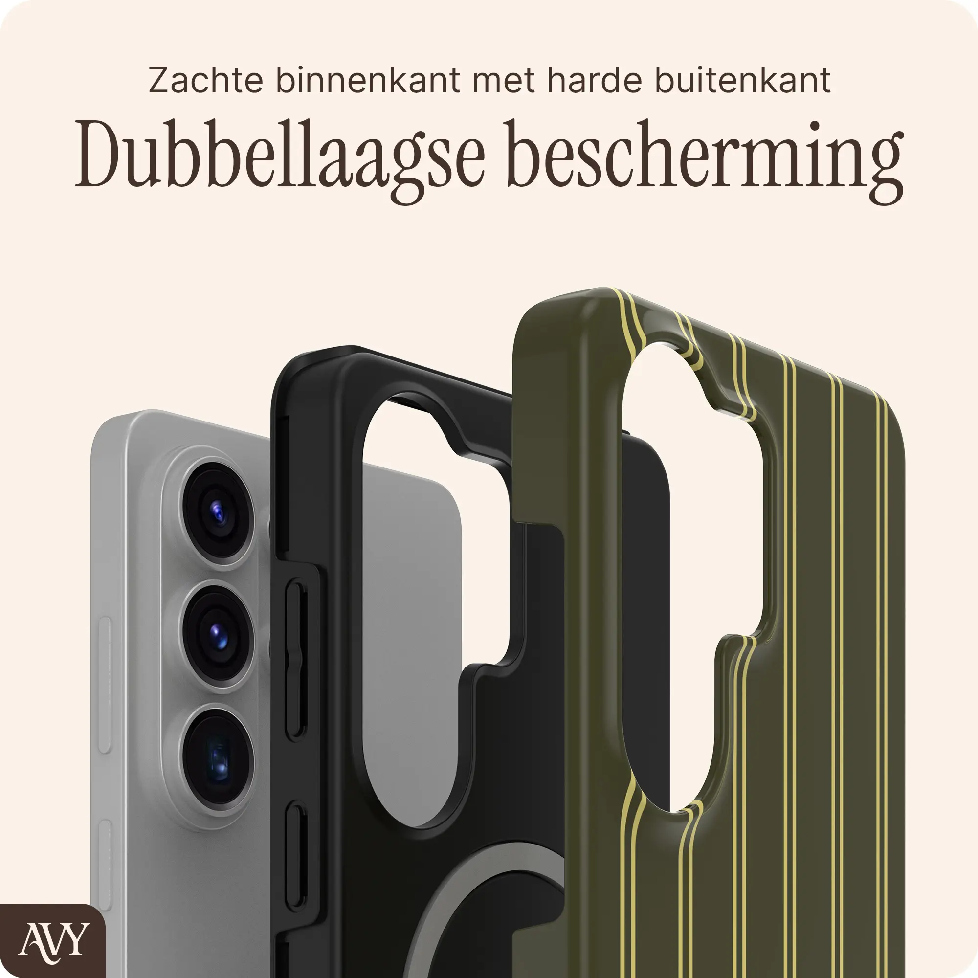 AVY Samsung Galaxy S26 Ultra Hoesje MagSafe Back Cover Martini Olive afbeelding 2