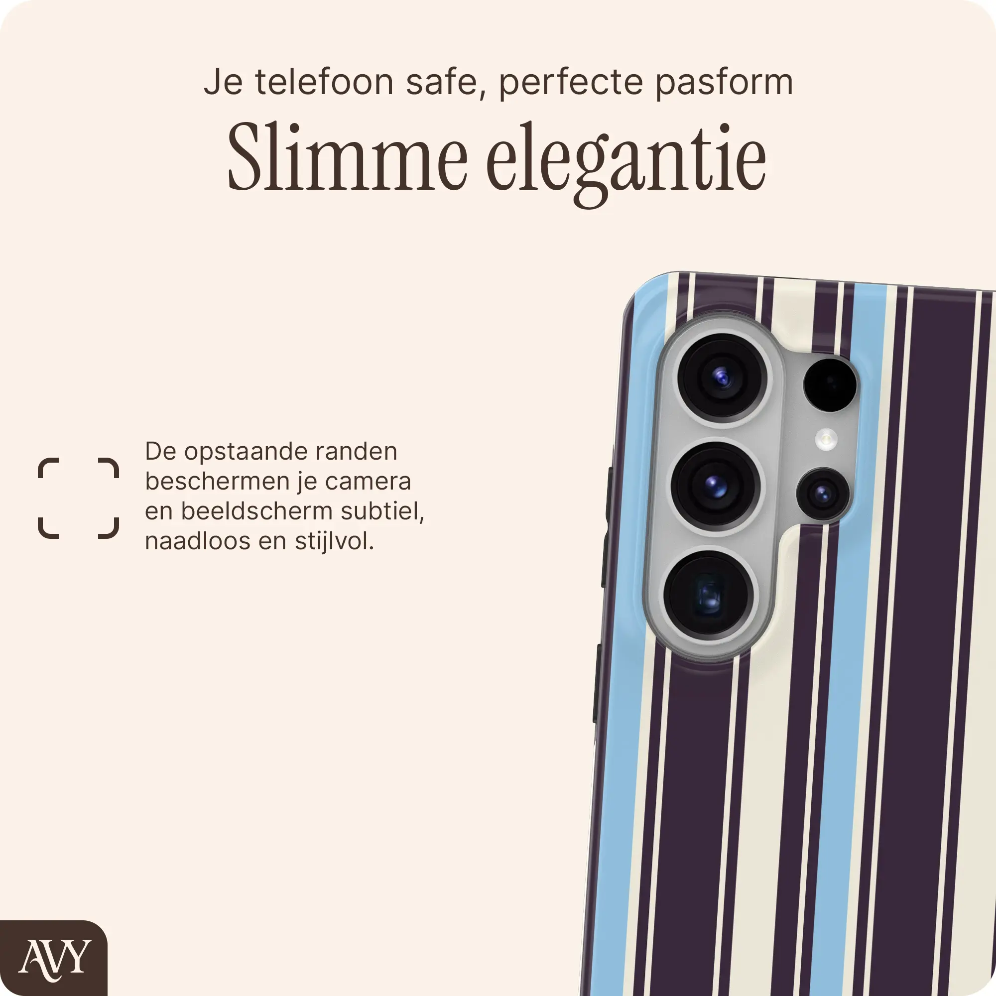 AVY Samsung Galaxy S26 Ultra Hoesje MagSafe Back Cover Oxford Stripe afbeelding 5