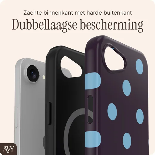 AVY Apple iPhone 17e / 16e Hoesje MagSafe Back Cover Blueberry Wine afbeelding 2