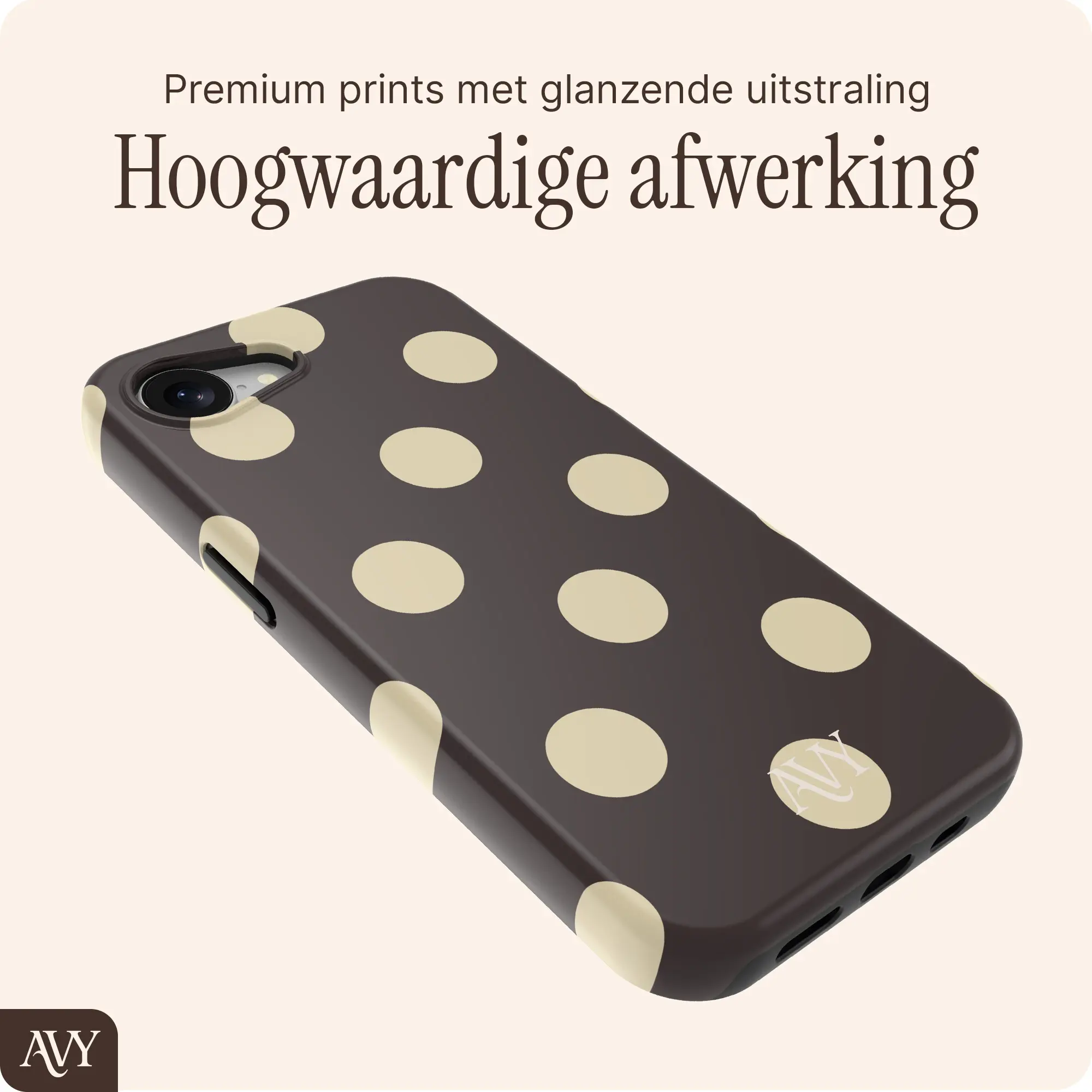 AVY Apple iPhone 17e / 16e Hoesje MagSafe Back Cover Tiramisu afbeelding 6