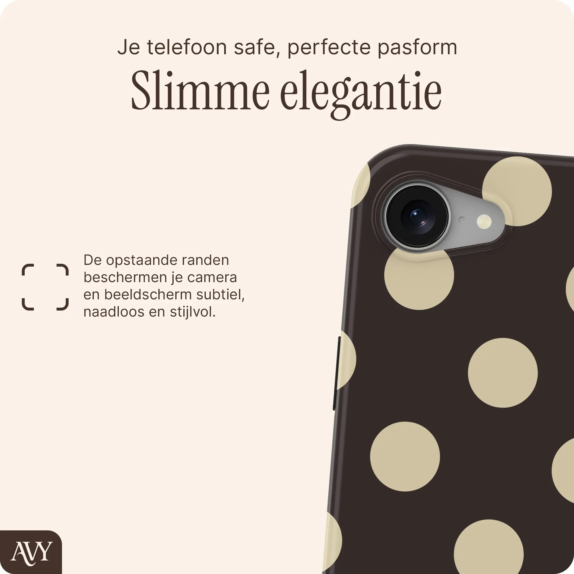 AVY Apple iPhone 17e / 16e Hoesje MagSafe Back Cover Tiramisu afbeelding 5