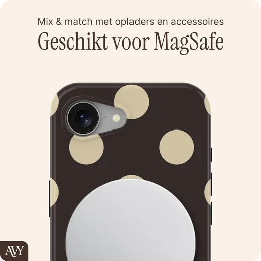 AVY Apple iPhone 17e / 16e Hoesje MagSafe Back Cover Tiramisu afbeelding 4