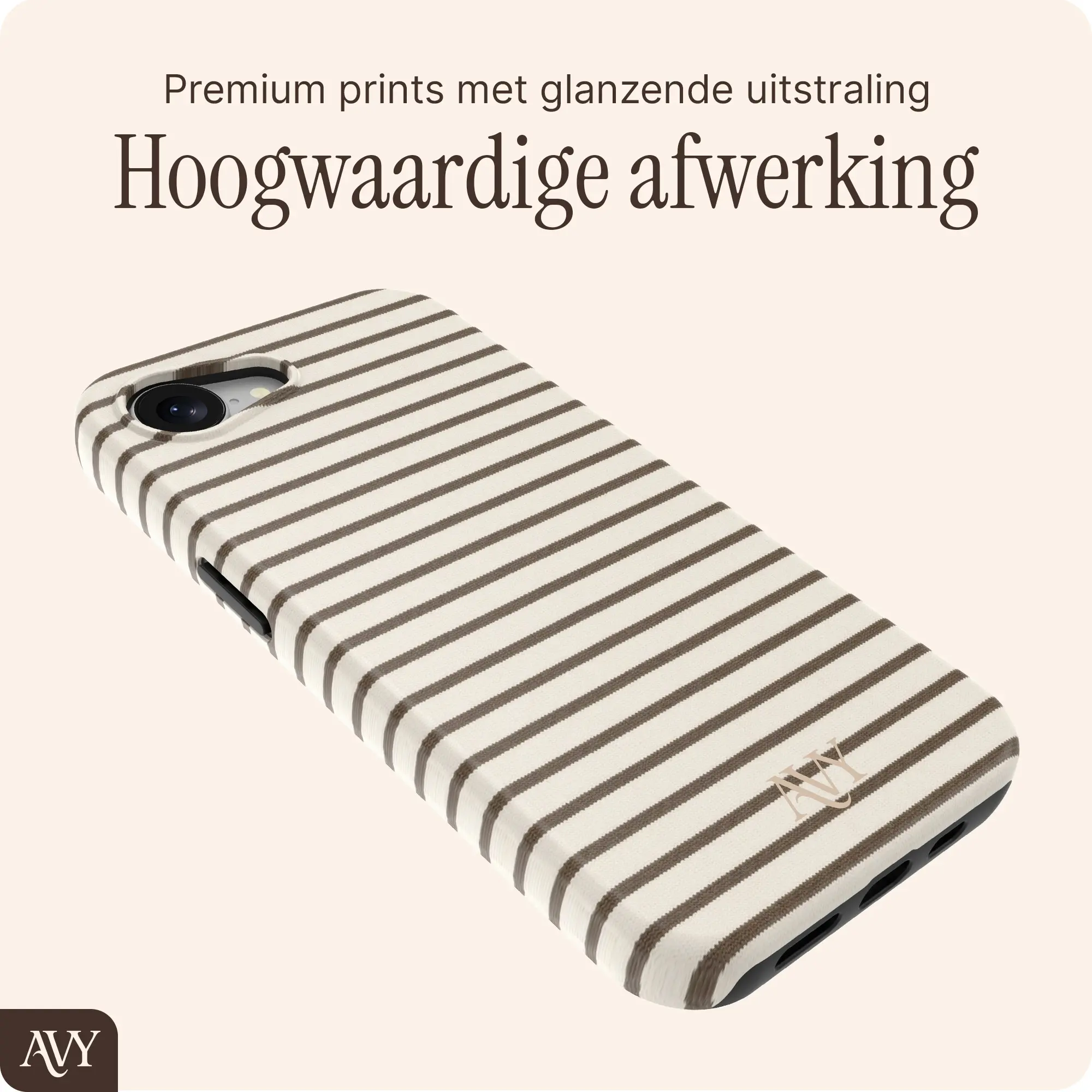 AVY Apple iPhone 17e / 16e Hoesje MagSafe Back Cover Cafe Creme afbeelding 6