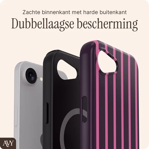 AVY Apple iPhone 17e / 16e Hoesje MagSafe Back Cover Cherry Wine afbeelding 2