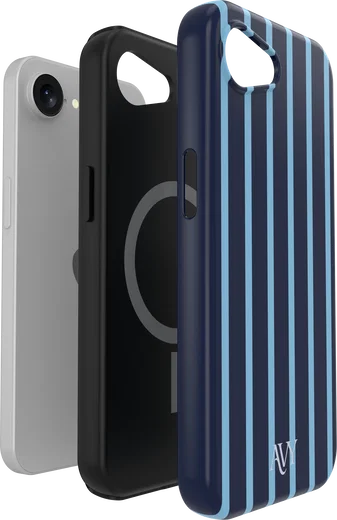 AVY Apple iPhone 17e / 16e Hoesje MagSafe Back Cover Blue Society afbeelding 10