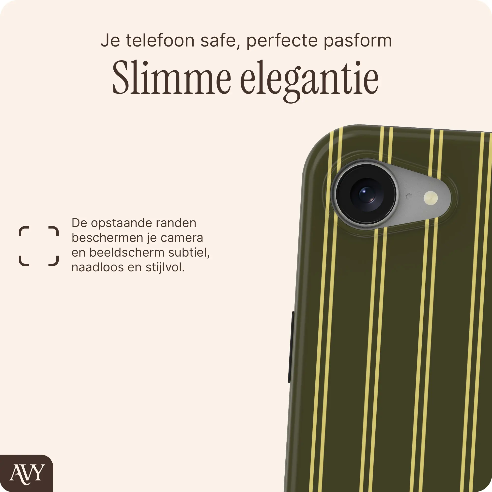 AVY Apple iPhone 17e / 16e Hoesje MagSafe Back Cover Martini Olive afbeelding 5