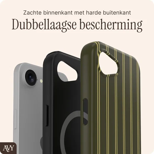 AVY Apple iPhone 17e / 16e Hoesje MagSafe Back Cover Martini Olive afbeelding 2